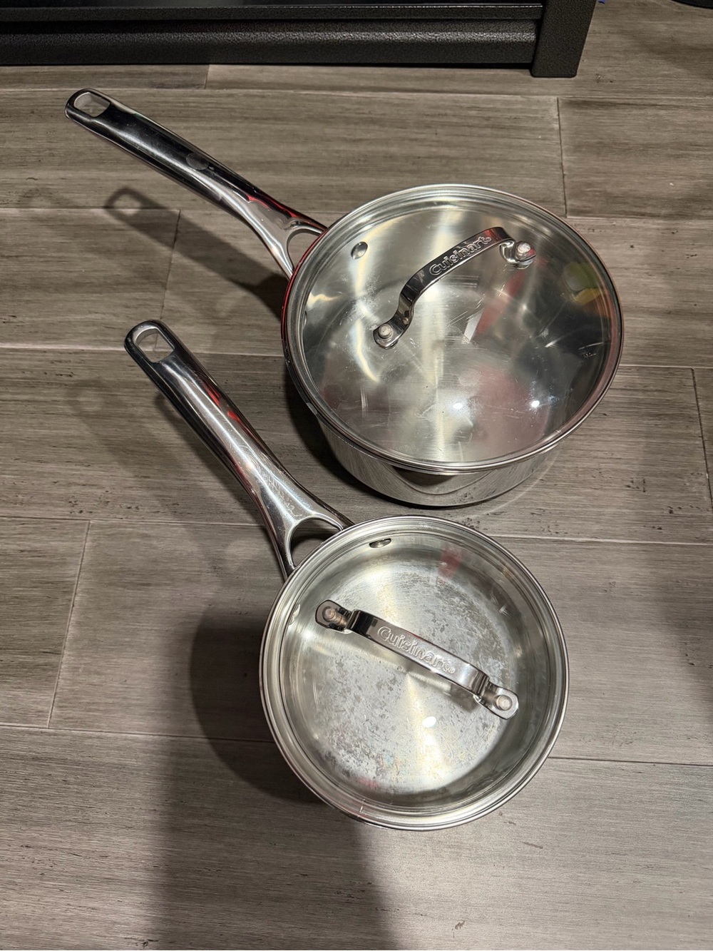 Cuisinart Polished Stainless Steel Saucepan Set - Silver